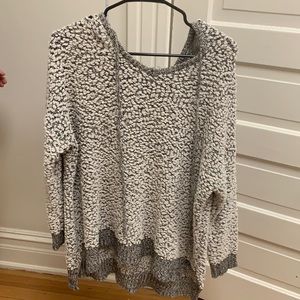 Pullover cotton fashionable tan and grey